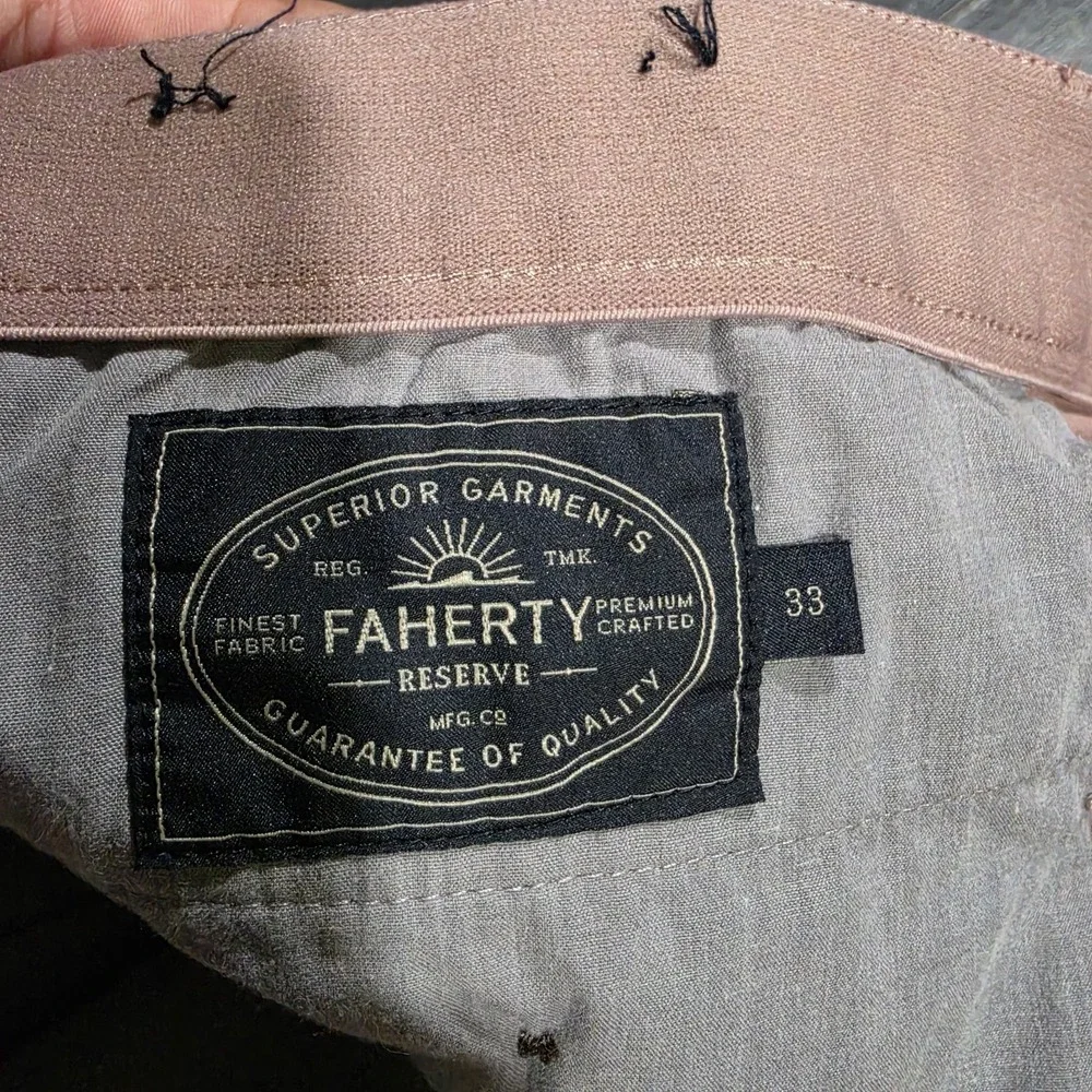 Faherty Coastline Chino Short Men 33 Pink Stretch Preppy 8